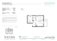 2 pokoje, mieszkanie 36,86 m², piętro 2, oferta nr B9-7, Młode Stanisławie - bud B8, B9, Stanisławie, ul. Stanisławie 7A