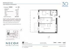3 pokoje, mieszkanie 67,73 m², parter, oferta nr M2, Moniuszki 30, Kościerzyna, ul. Moniuszki 30