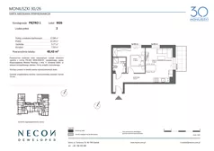 2 pokoje, mieszkanie 40,43 m², piętro 1, oferta nr M26, Moniuszki 30, Kościerzyna, ul. Moniuszki 30