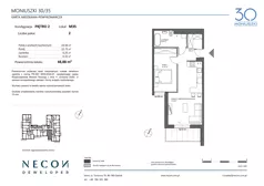 2 pokoje, mieszkanie 48,88 m², piętro 2, oferta nr M35, Moniuszki 30, Kościerzyna, ul. Moniuszki 30