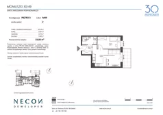 2 pokoje, mieszkanie 33,08 m², piętro 3, oferta nr M49, Moniuszki 30, Kościerzyna, ul. Moniuszki 30