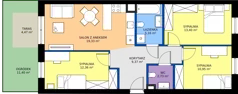 4 pokoje, mieszkanie 73,30 m², parter, oferta nr 37, Apartamenty Barbary 19, Katowice, Śródmieście, ul. Barbary 19