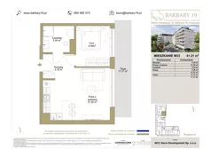 2 pokoje, apartament 41,21 m², piętro 4, oferta nr 33, Apartamenty Barbary 19, Katowice, Śródmieście, ul. Barbary 19
