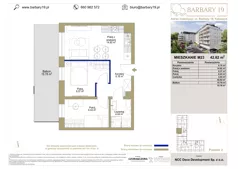 3 pokoje, apartament 42,82 m², piętro 2, oferta nr 23, Apartamenty Barbary 19, Katowice, Śródmieście, ul. Barbary 19