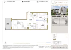 3 pokoje, apartament 61,47 m², piętro 2, oferta nr 24, Apartamenty Barbary 19, Katowice, Śródmieście, ul. Barbary 19