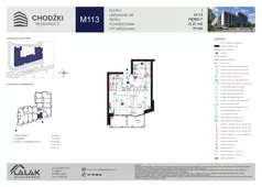 1 pokój, mieszkanie 31,21 m², piętro 7, oferta nr M113, Chodźki Residence 2, Lublin, Czechów Południowy,  ul. Chodźki