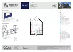 1 pokój, mieszkanie 32,67 m², piętro 2, oferta nr MU40, Chodźki Residence 2, Lublin, Czechów Południowy,  ul. Chodźki