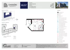 1 pokój, mieszkanie 32,17 m², piętro 3, oferta nr MU57, Chodźki Residence 2, Lublin, Czechów Południowy,  ul. Chodźki