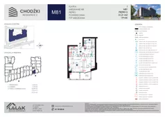 1 pokój, mieszkanie 31,21 m², piętro 5, oferta nr M81, Chodźki Residence 2, Lublin, Czechów Południowy,  ul. Chodźki