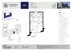 2 pokoje, mieszkanie 41,22 m², piętro 3, oferta nr MU61, Chodźki Residence 2, Lublin, Czechów Południowy,  ul. Chodźki