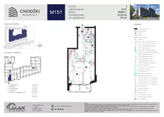 2 pokoje, mieszkanie 51,68 m², piętro 1, oferta nr M151, Chodźki Residence 2, Lublin, Czechów Południowy,  ul. Chodźki