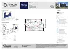 2 pokoje, mieszkanie 40,36 m², piętro 1, oferta nr MU30, Chodźki Residence 2, Lublin, Czechów Południowy,  ul. Chodźki