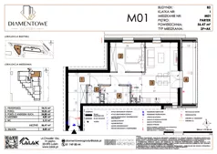 2 pokoje, mieszkanie 56,47 m², parter, oferta nr B2.1, Diamentowe Ogrody, Lublin, Wrotków, ul. H. Wolińskiego