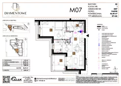 2 pokoje, mieszkanie 46,44 m², parter, oferta nr B2.7, Diamentowe Ogrody, Lublin, Wrotków, ul. H. Wolińskiego