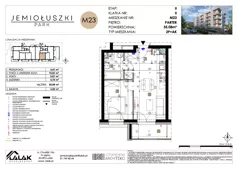 2 pokoje, mieszkanie 35,08 m², parter, oferta nr A2_M23, Jemiołuszki Park II, Lublin, Węglin Południowy, ul. Jemiołuszki