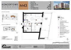 2 pokoje, mieszkanie 29,11 m², parter, oferta nr C1_M43/P, Koncertowe Wzgórze - Budynek C1, Lublin, Czechów Północny, ul. Koncertowa