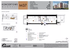2 pokoje, mieszkanie 36,01 m², parter, oferta nr C2_M37/P, Koncertowe Wzgórze - Budynek C2, Lublin, Czechów Północny, ul. Koncertowa