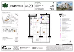 2 pokoje, mieszkanie 34,00 m², parter, oferta nr B4_M23/P, Felin Park II - budynek B4, Lublin, Felin, ul. Urbanowicza