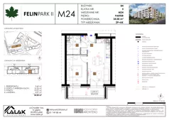 2 pokoje, mieszkanie 34,00 m², parter, oferta nr B4_M24/P, Felin Park II - budynek B4, Lublin, Felin, ul. Urbanowicza