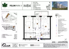 3 pokoje, mieszkanie 54,12 m², piętro 3, oferta nr B3_M84/III, Felin Park II - budynek B3, Lublin, Felin, ul. gen. Stanisława Skalskiego 8-10