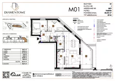 3 pokoje, mieszkanie 83,43 m², parter, oferta nr B1.1, Diamentowe Ogrody, Lublin, Wrotków, ul. H. Wolińskiego
