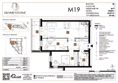 3 pokoje, mieszkanie 64,49 m², piętro 1, oferta nr B2.19, Diamentowe Ogrody, Lublin, Wrotków, ul. H. Wolińskiego