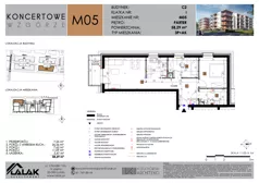 3 pokoje, mieszkanie 58,29 m², parter, oferta nr C2_M5/P, Koncertowe Wzgórze - Budynek C2, Lublin, Czechów Północny, ul. Koncertowa