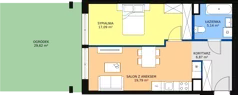 2 pokoje, mieszkanie 48,80 m², parter, oferta nr C-M01, Diamentowe Tarasy, Lublin, Wrotków, ul. Wolińskiego