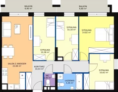 5 pokoi, mieszkanie 84,64 m², parter, oferta nr C-M31, Diamentowe Tarasy, Lublin, Wrotków, ul. Wolińskiego