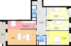 4 pokoje, mieszkanie 102,19 m², piętro 3, oferta nr C-M53, Diamentowe Tarasy, Lublin, Wrotków, ul. Wolińskiego
