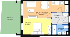 2 pokoje, mieszkanie 39,43 m², parter, oferta nr D-M01, Diamentowe Tarasy, Lublin, Wrotków, ul. Wolińskiego