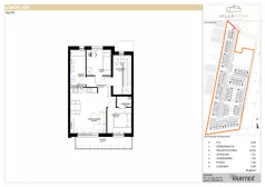 3 pokoje, mieszkanie 51,24 m², piętro 1, oferta nr G6, Villa Stoki, Łódź, Widzew, ul. Beskidzka 109