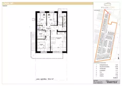 4 pokoje, mieszkanie 53,48 m², parter, oferta nr H1, Villa Stoki, Łódź, Widzew, ul. Beskidzka 109