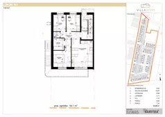 4 pokoje, mieszkanie 53,48 m², parter, oferta nr K1, Villa Stoki, Łódź, Widzew, ul. Beskidzka 109