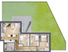 4 pokoje, mieszkanie 71,30 m², piętro 1, oferta nr A12, Osiedle Zuchów, Łódź, Górna, Rokicie, ul. Zuchów 4