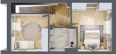5 pokoi, mieszkanie 108,78 m², piętro 3, oferta nr B3, Villa Stoki, Łódź, Widzew, ul. Beskidzka 109