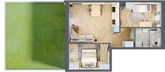 3 pokoje, mieszkanie 50,73 m², parter, oferta nr J3, Villa Stoki, Łódź, Widzew, ul. Beskidzka 109