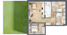 4 pokoje, mieszkanie 62,73 m², parter, oferta nr J7, Villa Stoki, Łódź, Widzew, ul. Beskidzka 109