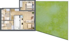 4 pokoje, mieszkanie 62,73 m², parter, oferta nr O7, Villa Stoki, Łódź, Widzew, ul. Beskidzka 109