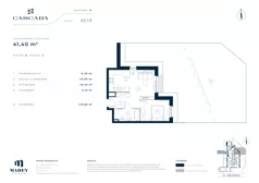 2 pokoje, mieszkanie 39,60 m², piętro 1, oferta nr A1.6.13, Cascada, Łódź, Bałuty, ul. Inflacka 120