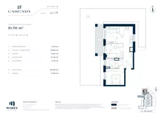 3 pokoje, mieszkanie 51,90 m², piętro 2, oferta nr A2.8.23, Cascada, Łódź, Bałuty, ul. Inflacka 120