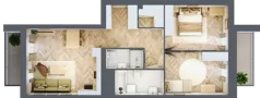 3 pokoje, mieszkanie 67,20 m², piętro 2, oferta nr A2.7, Piekarska Park, Łódź, Bałuty, ul. Piekarska 27/29