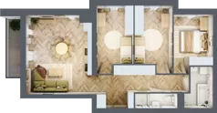 4 pokoje, mieszkanie 80,81 m², piętro 2, oferta nr A2.5, Piekarska Park, Łódź, Bałuty, ul. Piekarska 27/29