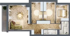 4 pokoje, mieszkanie 80,51 m², piętro 1, oferta nr A1.5, Piekarska Park, Łódź, Bałuty, ul. Piekarska 27/29