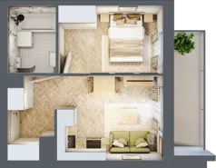 2 pokoje, mieszkanie 30,11 m², piętro 4, oferta nr B4.8, Piekarska Park, Łódź, Bałuty, ul. Piekarska 27/29