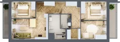 4 pokoje, mieszkanie 71,45 m², piętro 10, oferta nr B10.2, Piekarska Park, Łódź, Bałuty, ul. Piekarska 27/29