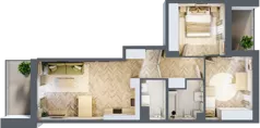 3 pokoje, mieszkanie 61,10 m², piętro 2, oferta nr A2.2.1, Apartamenty Nowe Miasto, Zgierz, ul. Orla 12