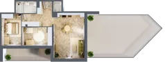 3 pokoje, mieszkanie 69,44 m², piętro 2, oferta nr A1.2.2, Apartamenty Nowe Miasto, Zgierz, ul. Orla 12