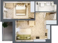 2 pokoje, mieszkanie 38,91 m², piętro 3, oferta nr A4.3.2, Apartamenty Nowe Miasto, Zgierz, ul. Orla 12