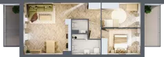 3 pokoje, mieszkanie 62,21 m², piętro 3, oferta nr B2.3.3, Apartamenty Nowe Miasto, Zgierz, ul. Orla 12